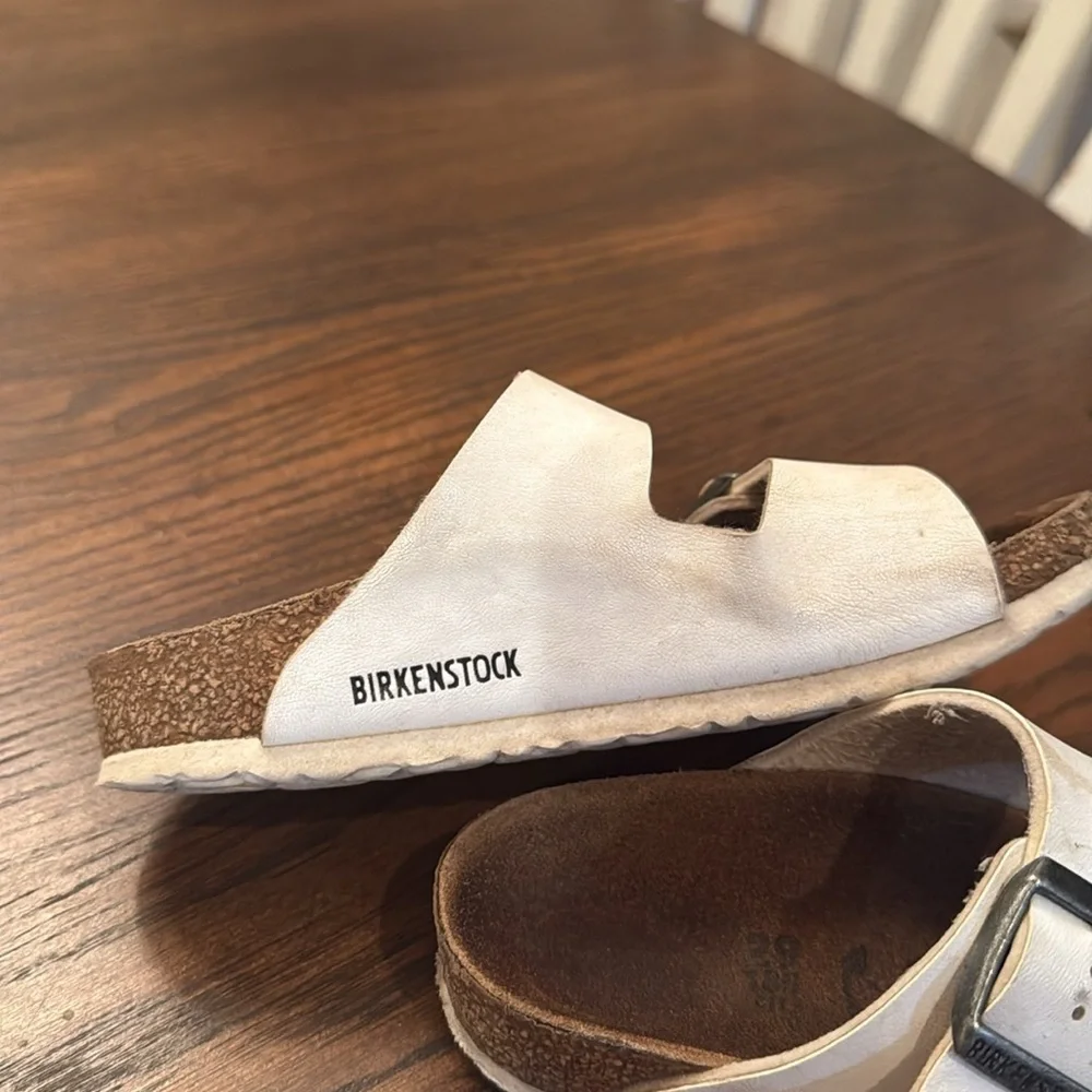 Birkenstock Arizona Kids Size 29 11-11.5 White Sandals Double Strap